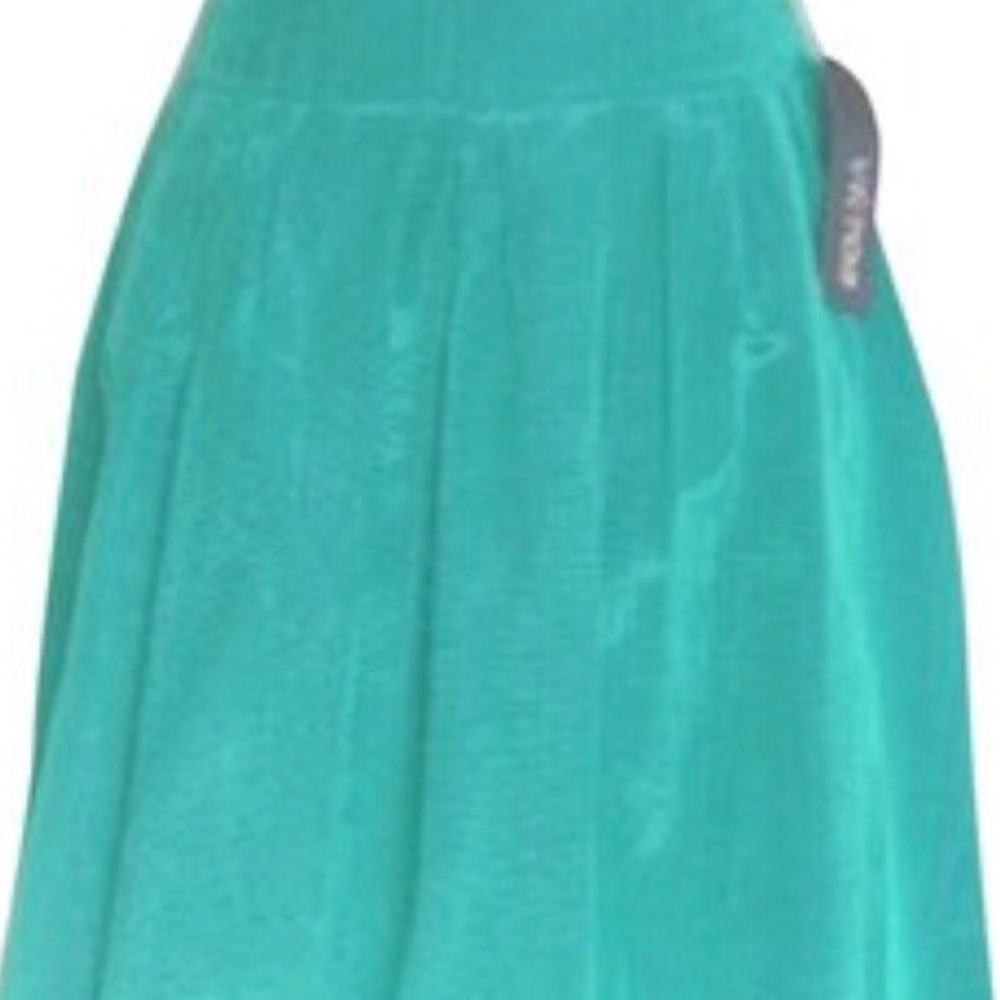 VICTOR ALFARO Emerald Pleated Skirt
